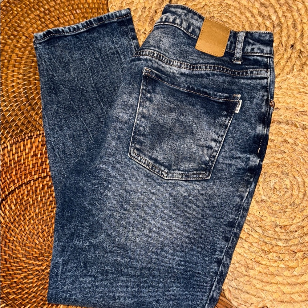 Articles Of Society Dark Acid Washed Straight Jeans